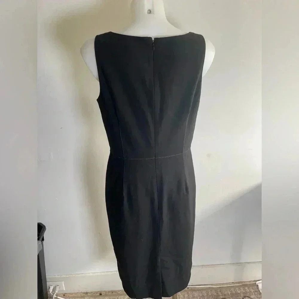 Ann Taylor Petite Black‎ Virgin Wool Sheath Dress 10P EUC 0150 - Picture 4 of 13